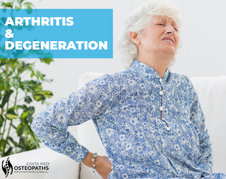 Elderly individuals managing arthritis and joint degeneration with osteopathic care at Costa Med