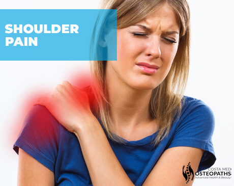 Woman with shoulder pain