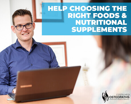Osteopath, Russell Dougall giving professional advice about nutrition and supplements
